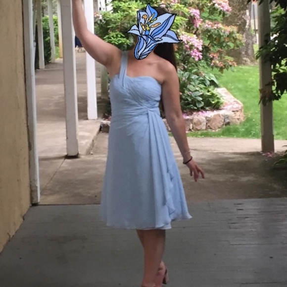 Azazie Madalynn Sky Blue Size A4 - Picture 4 of 6